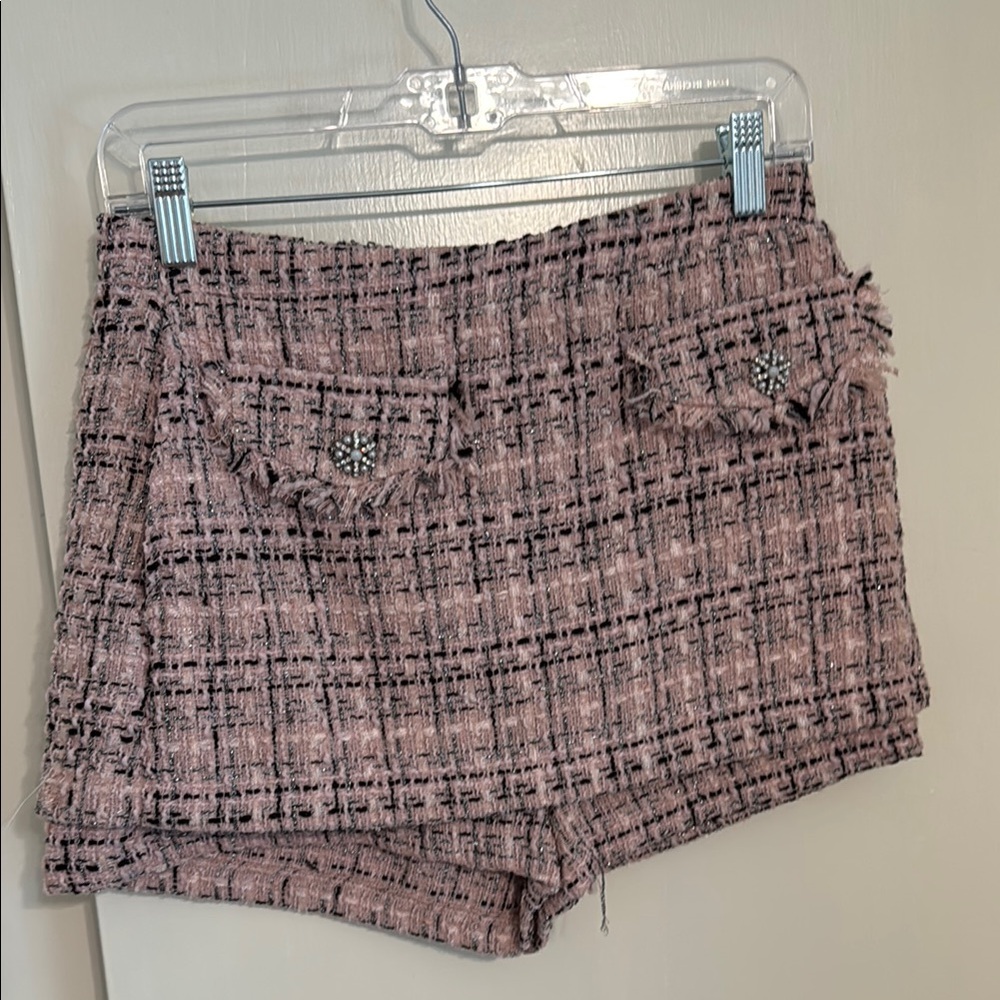 Chic Tweed Pink Shorts